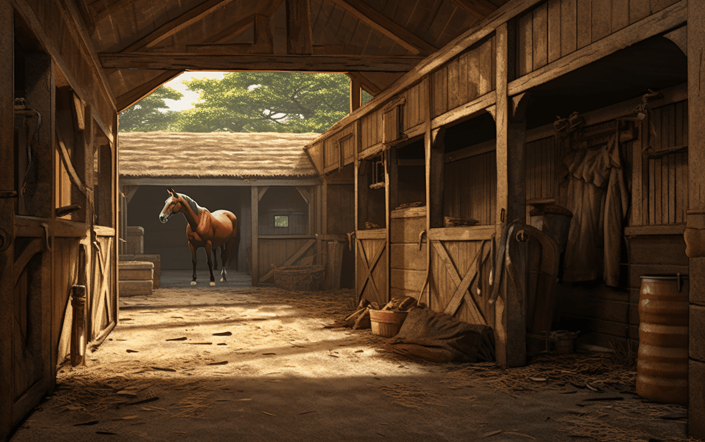 rustic horse stable