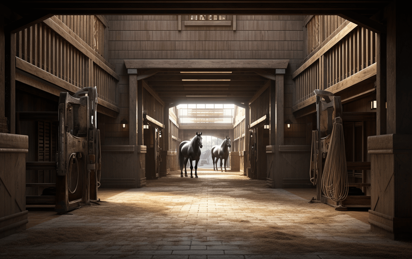 wooden horse stable design