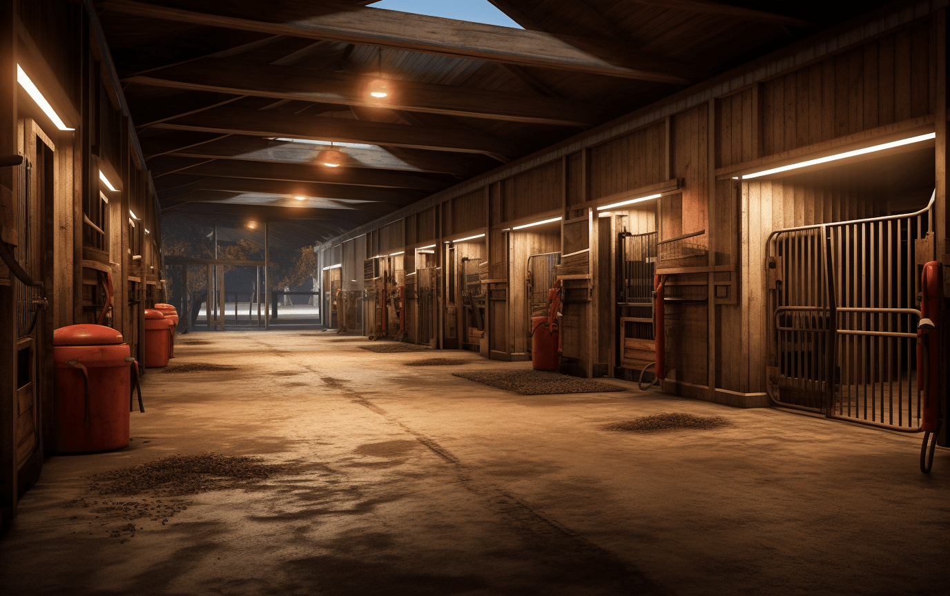 modern horse stable