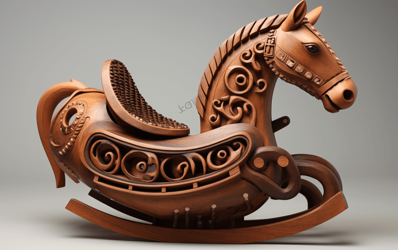 wood horse rocking toy